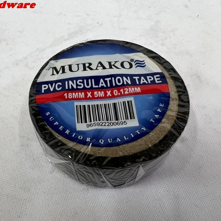 MURAKO ฉนวน PVC @18mm x 5m x 0.12mm ( สีดํา )