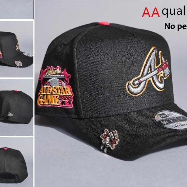 AA Quality-NEW ERA 9FIFTY A-FRAME BLACK ATLANTA BRAVES SNAPBACK W/ 2000 ALL STAR GAME SIDE PATCH-ไม่