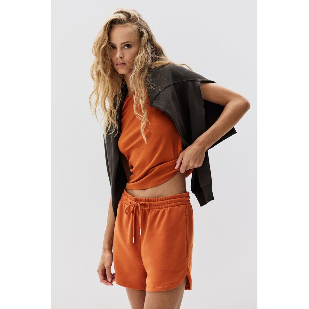H&M(เอชแอนด์เอ็ม) กางเกงวอร์มขาสั้น Women Sweatshirt shorts 1152096_15