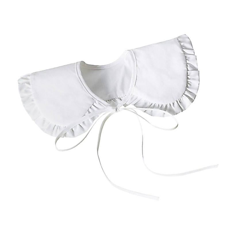 Kiss สีขาวที่ถอดออกได้ Collar False COLLAR Neckwear สําหรับเด็กกิจกรรมโรงเรียนตกแต่ง Ruffle COLLAR ส