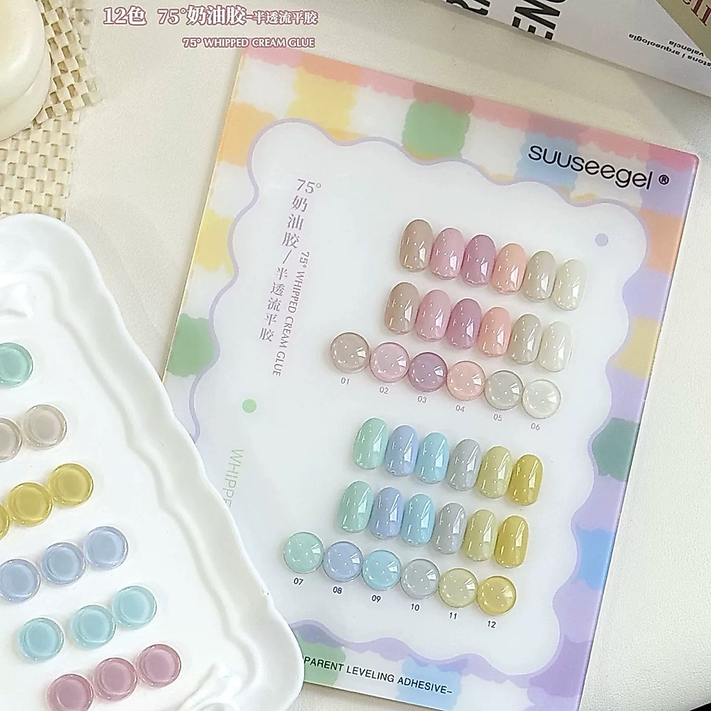 Suuseegel 12สี โทนพาสเทลสดใสพร้อม ชาร์จ สำเร็จ