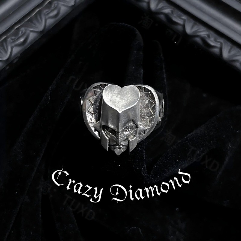 อะนิเมะ JOJO Diamond Unbreak Higashikata Josuke Crazy Diamond คอสเพลย์แหวน Unisex เปิดแหวนปรับเครื่องประดับอุปกรณ์เสริม