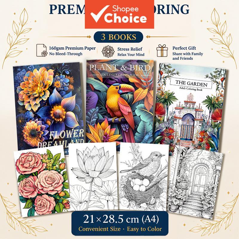 สมุดระบายสีสําหรับผู้ใหญ่สี Home Relax Sketchbook เครื่องเขียน DIY Journal
