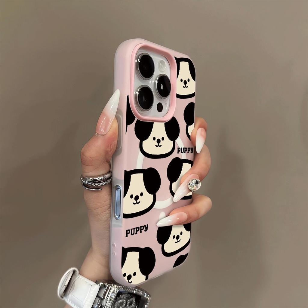 เคสไอโฟน 13 11 สำหรับ IPhone 16 17 Air 15 12 14 Pro Max XR Max 7 8 สุนัขการ์ตูน แรงดึงดูดแม่เหล็ก GD
