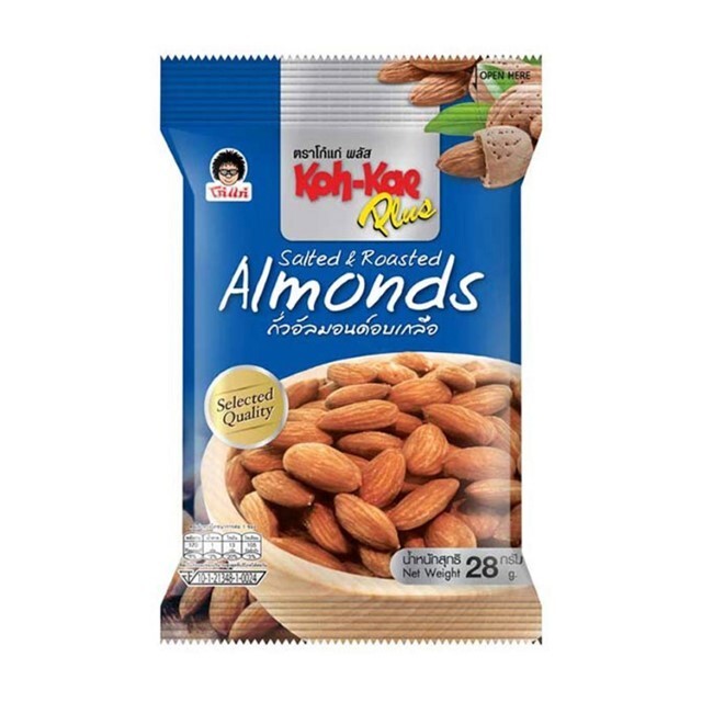 โก๋แก่ พลัสอัลมอนด์อบเกลือ Koh-Kae Plus Almonds Salted 28g.