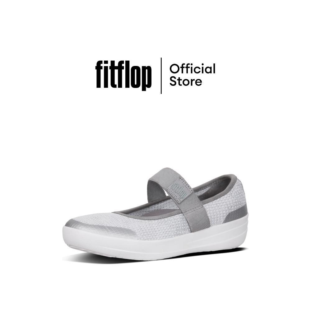 FITFLOP UBERKNIT MARY JANES M รองเท้าทรงบัลเล่ต์ผู้หญิง รุ่น L28-567 สี SILVER