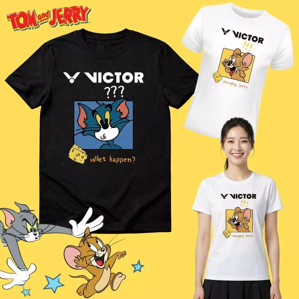 เสื้อวิคเตอร์ Tom & Jerry ผ้าระบายอากาศดี เสื้อทอมแอนด์เจอร์รี่ เสื้อแบด เสื้อกีฬา ส่งไวจากไทยไม่พอใจยินดีคืนเงิน