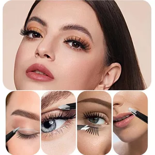 4 ชิ้น/ชุด แหนบถอนขนคิ้ว สแตนเลส หนีบแน่น แหนบดึงขนอเนกประสงค์ ใช้ถอนคิ้ว หนวด สิวเสี้ยน เครื่องมือแต่งหน้า