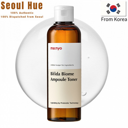 Manyo Factory Bifida Biome Ampoule Toner 210ml Soothing Hydration Boost Radiant Glow เสริมสร้างเกราะป้องกันผิวลดรอยแดง