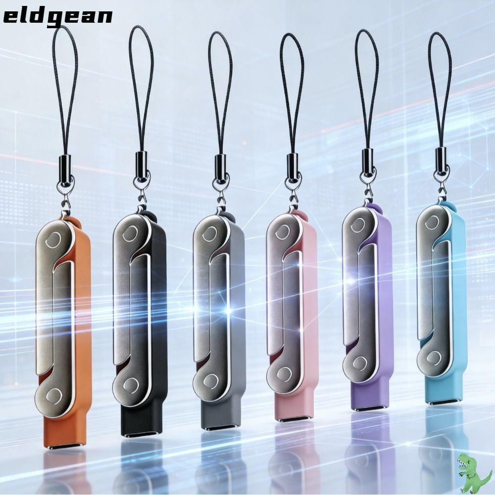 ELDGEAN แท่นชาร์จเร็วเป็นพิเศษ 360° ตัวแปลงสายเคเบิลข้อมูลแบบพับได้แบบหมุนได้ขาตั้งสายเคเบิลแบบถอดได้