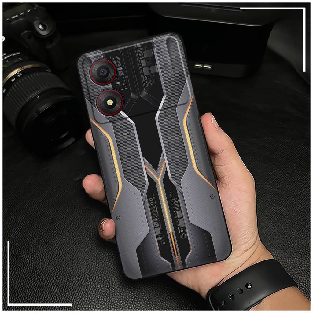 กันน้ําทนทานเคสโทรศัพท์สําหรับ ZTE Blade A34 TPU Mecha ออกแบบแฟชั่นป้องกันฝุ่นกันกระแทก Soft Case ฝา