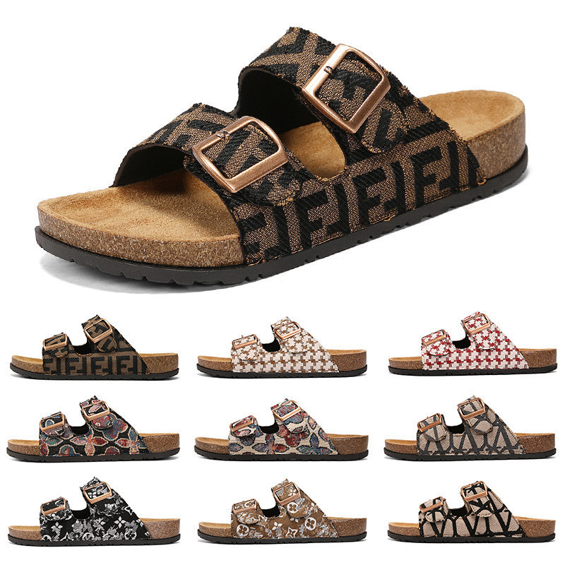 แตะรองเท้าแตะ Boken รองเท้า Flip-Flops คู่ผู้ชายผู้หญิงสไตล์เดียวกันชายหาดรองเท้าแตะกลางแจ้ง Cork Sl