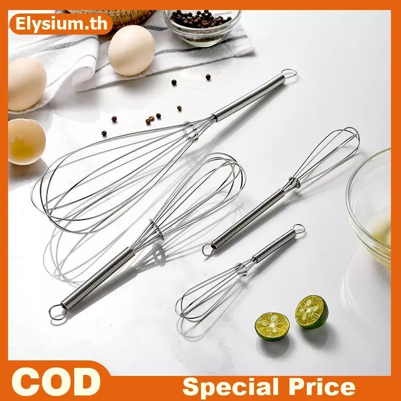 ตะกร้อมือสแตนเลสขนาดเล็ก Mini Spring Handle Manual Whisk thumbnail 6