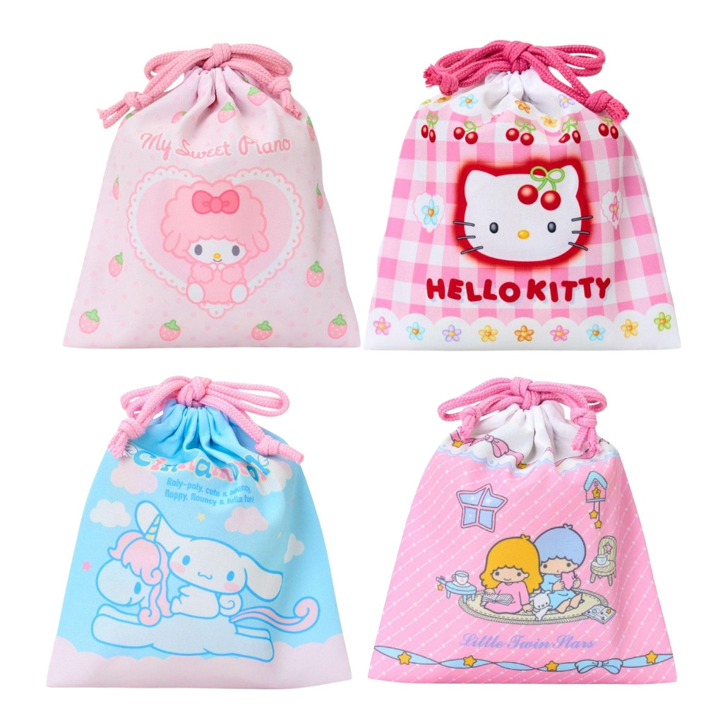 🇯🇵 กระเป๋าสะพายข้างเก็บเงิน /กระเป๋า+ขนม Face-shaped neck coin case sanrio Hello Kitty My Melody Kuromi