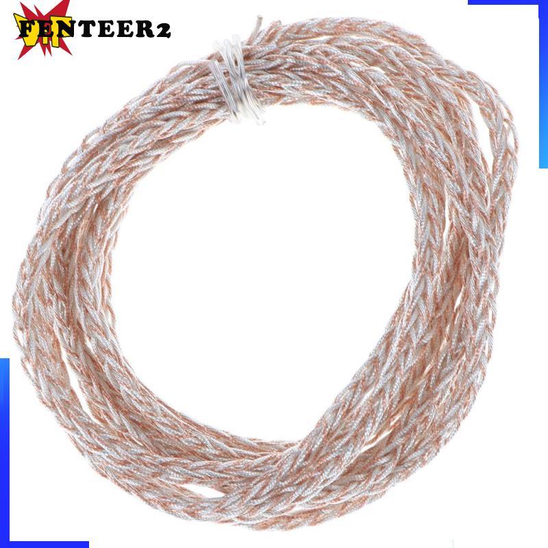 [Fenteer2] Universal 8 Strands Braided Upgrade Wire 7N OCC Copper DIY สําหรับหูฟัง