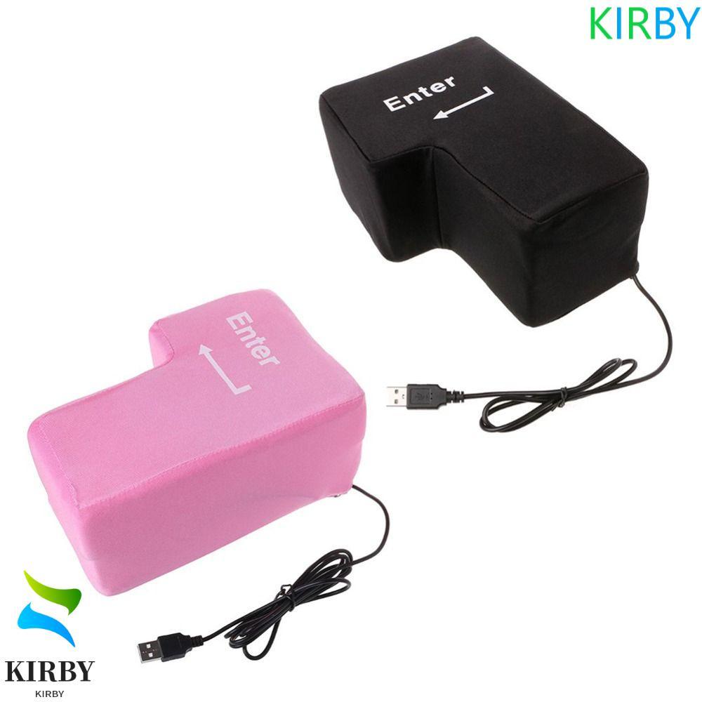 KIRBY Big Enter Key, USB คีย์บอร์ดหมอนเดสก์ท็อป USB Vent ปุ่ม, โน้ตบุ๊คฟองน้ําขนาดใหญ่เบาะนุ่มคอมพิวเตอร์เข้าสู่ Key PC แล็ปท็อป