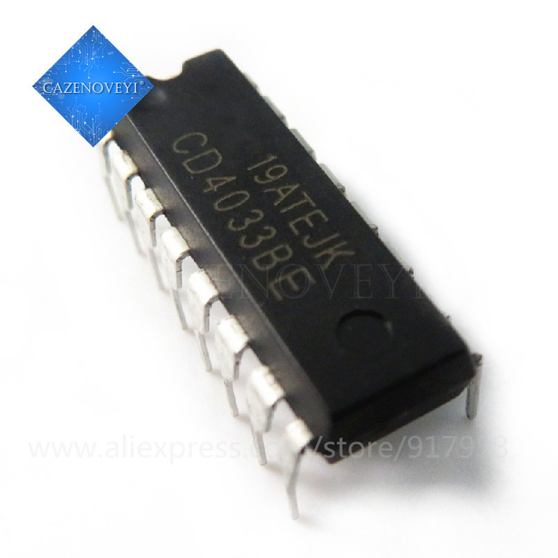 10 ชิ้น CD4033BE CD4033 4033BE DIP-16 ชิป