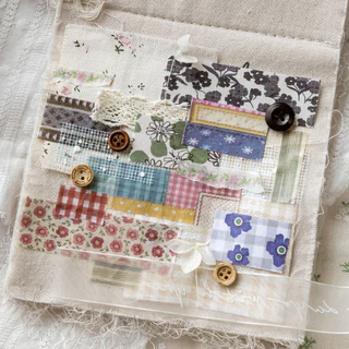 QOUZMO 50PCS Basic Handmade Self-adhesive Long Strip Washi สติกเกอร์กระดาษลายสก๊อต Polka Dot สมุดภาพ Junk Journal Planner Collage DIY Decor Basic Handcraft Series