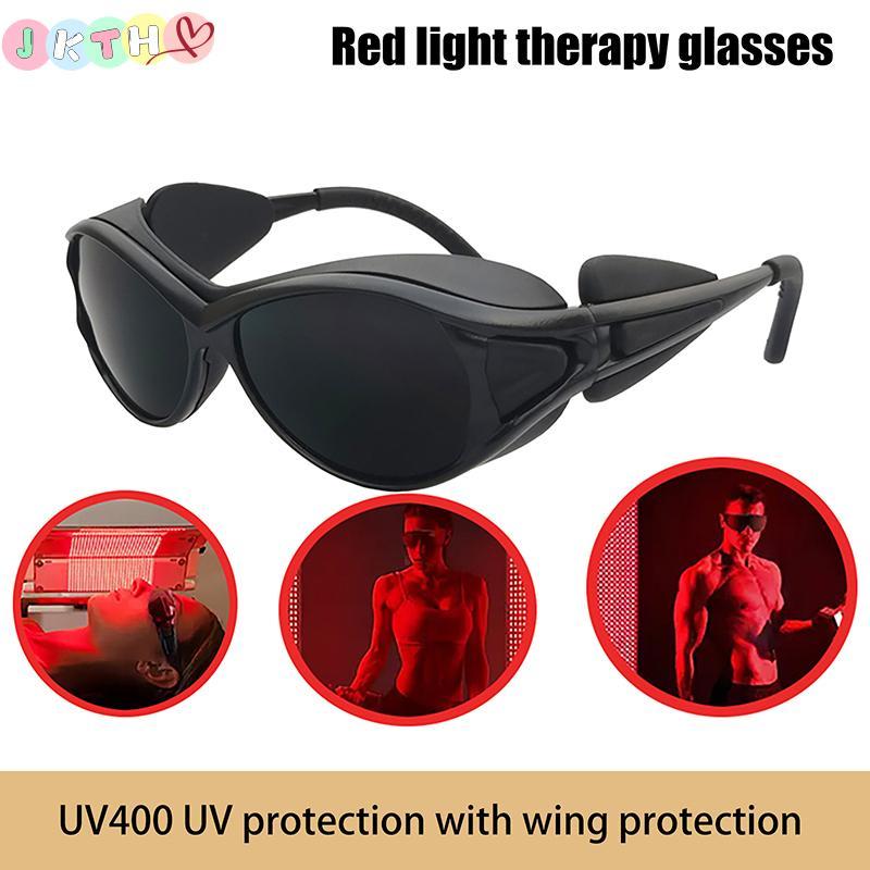 JKTH สีแดง LED อินฟราเรดแว่นตาป้องกันเลเซอร์แว่นตาป้องกันดวงตาสําหรับ Tanning แว่นตา UV Bloing IPL เลเซอร์ตาความปลอดภัย JKK
