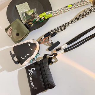 Phone Lanyard with Pouch Crossbody Rotating Strap Shockproof Dust Proof for Mobile Easy Install