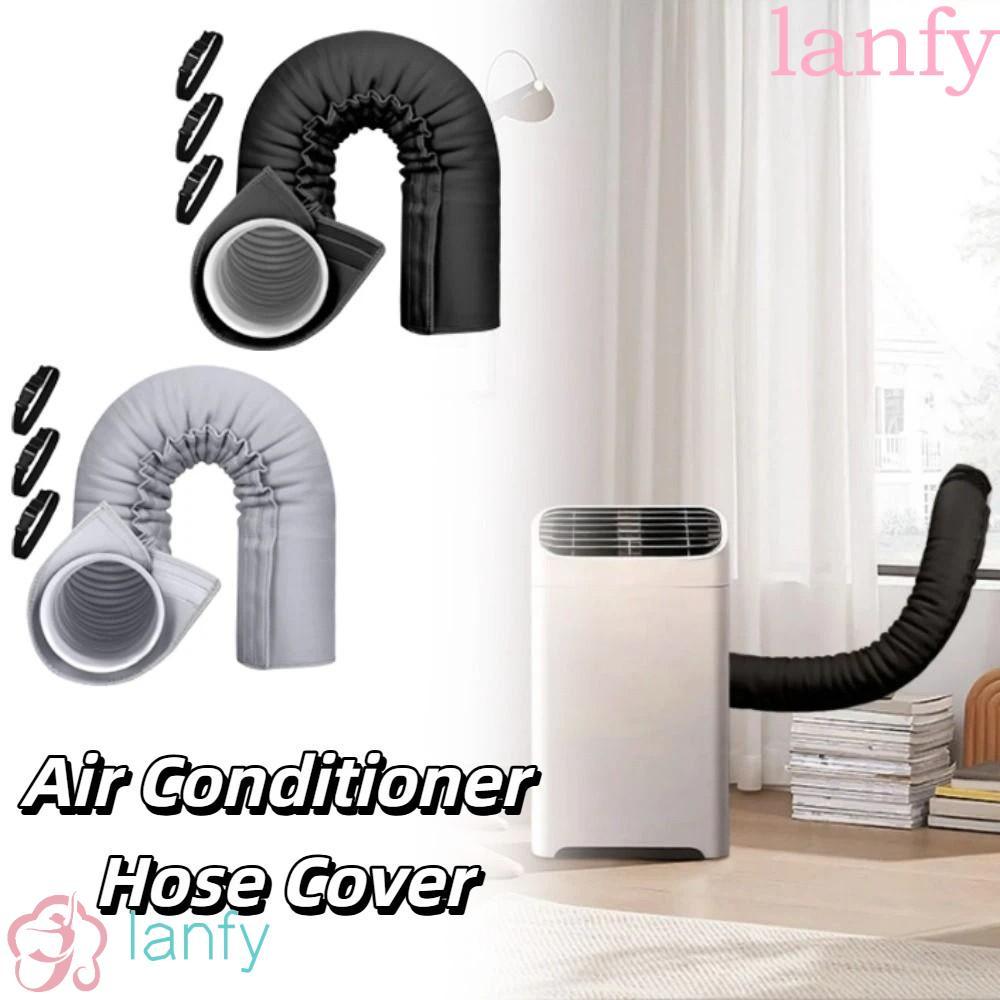 ฝาครอบท่อฉนวนกันความเย็น LANFY AC พร้อมปลอกหุ้มท่อกันน้ํา ฉนวนกันลมแบบ 3 สายรัดเพื่อปกป้องท่อแอร์ พกพาสะดวกและนํากลับมาใช้ใหม่ได้