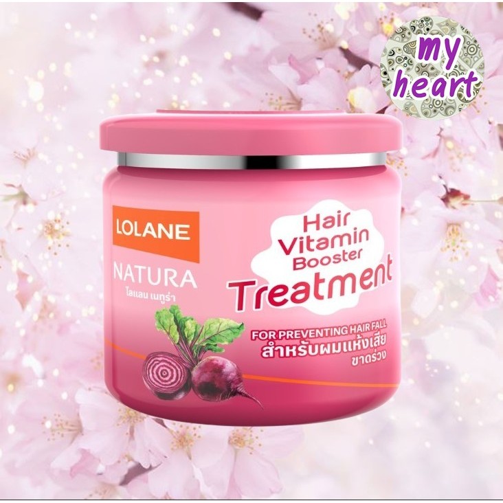 Lolane Natura Hair Vitamin Booster Treatment For Preventing Hair Fall 500 g สูตรสำหรับผมแห้งเสีย ขาดร่วง