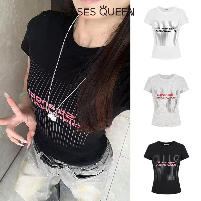 MOSESQUEEN تيشيرت قصير ريترو أمريكي — صورة 2
