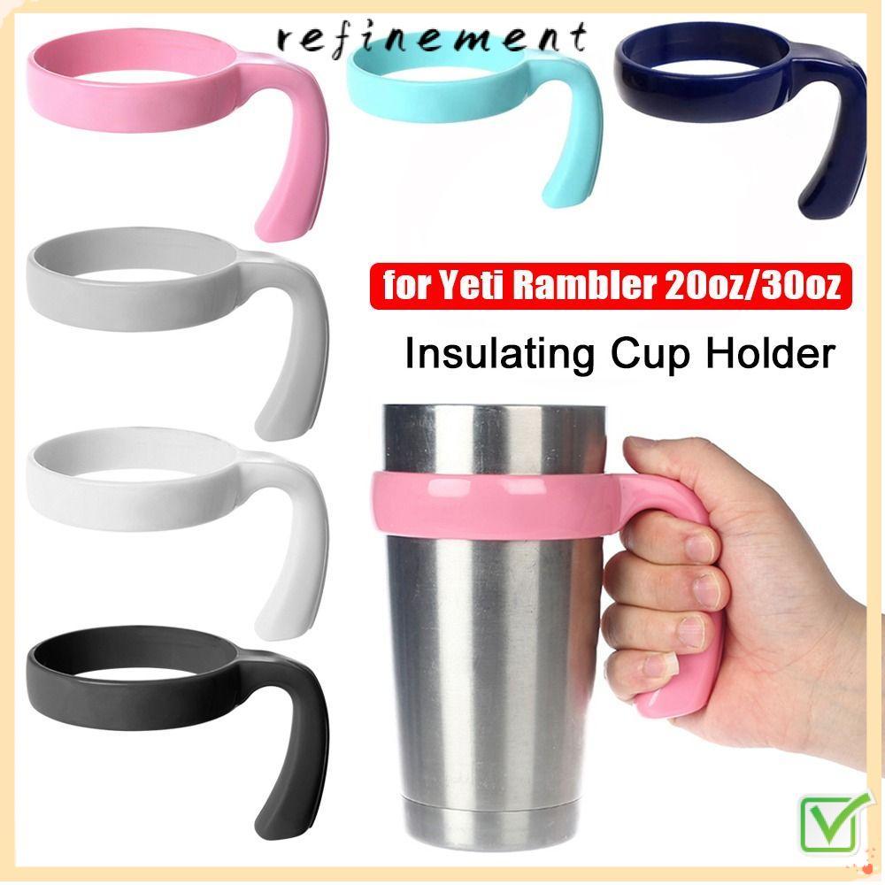 REFINEMENT 1 ชิ้น Tumbler ถ้วยจับ,แก้วฐานขวดอุปกรณ์เสริมที่วางขวดน้ํา, Drinkware แบบพกพา 6 สีถ้วยเครื่องดื่ม Rack สําหรับ Yetti Rambller 20 ออนซ์/30Oz