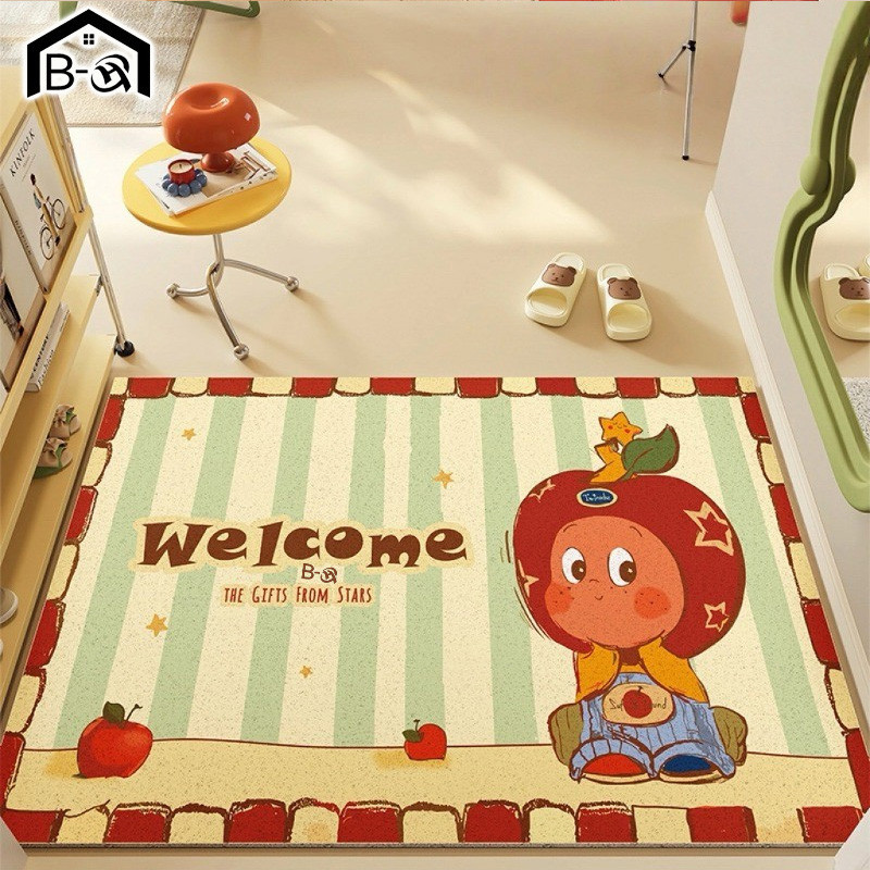 BHQ พรมเช็ดเท้า พรมดักฝุ่น กันลื่น ดักเศษฝุ่นหน้าประตู ลายการ์ตูน หน้าห้องน้ำ หน้าประตู ห้องครัว