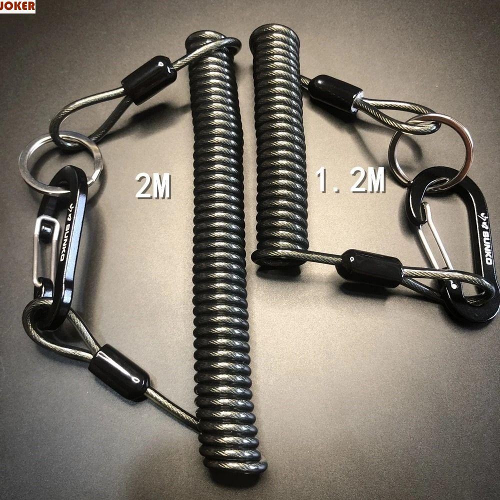 JOKER Fishing Missed Rope Heavy Duty Locking Safety Rope Key Cord Fashion Stretch Fishing Lanyard