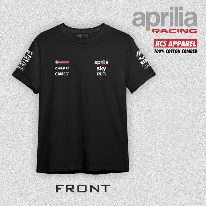 เสื้อโปโลทีมแข่ง Apri ปี 2026 พร้อมส่ง ผ้าฝ้าย 100% พิมพ์ลาย MotoGP ลำลอง สำหรับผู้ชายและผู้หญิง