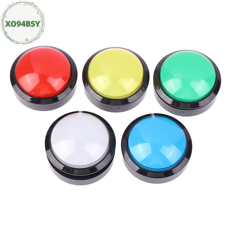 XO94BSY 1 PC 60 มม.ปุ่มอาเขตขนาดใหญ่ LED Illuminated พร้อม Microswitch สําหรับ DIY อาเขตเกมอะไหล่ 12