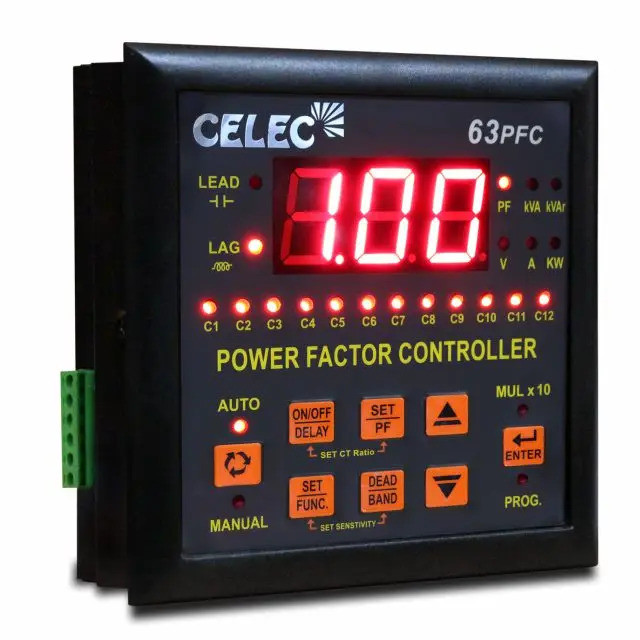 JIUya 12 Stage Automatic Power Factor Controller รีเลย์ 63PFC Power Saver APFC รีเลย์
