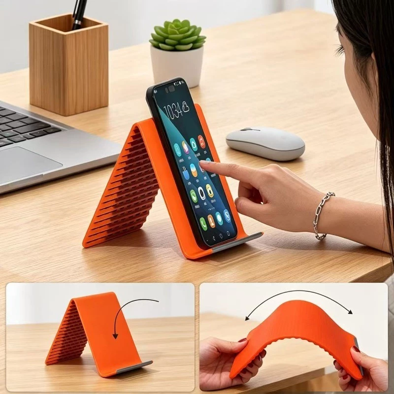 ขาตั้งมือถือพับได้ ซิลิโคนปรับมุมได้ สำหรับโทรศัพท์และ iPad thumbnail 6