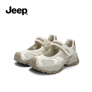 Jeep หนาSoled Mary Jane รองเท้าผู้หญิง 2026 สไตล์ใหม่ตาข่ายระบายอากาศรองเท้าขี้เกียจลําลอง