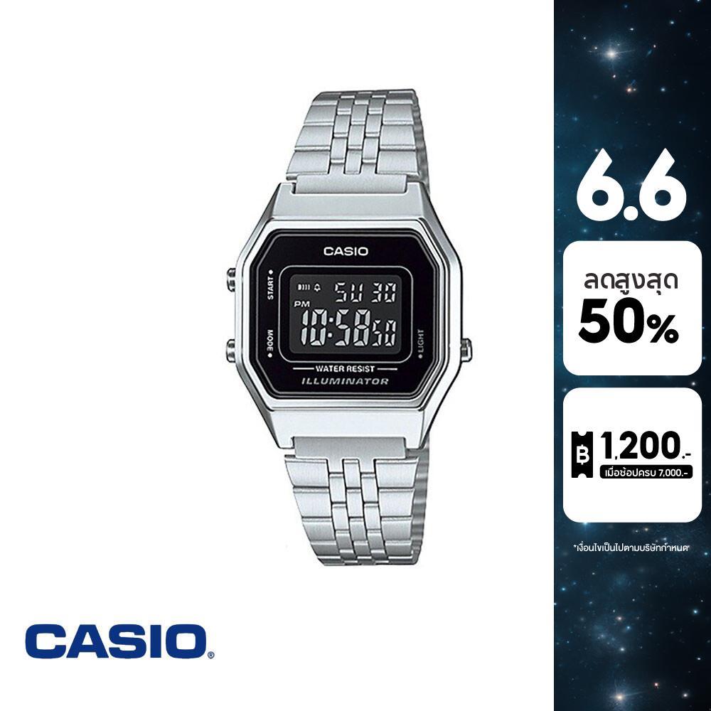 CASIO นาฬิกาข้อมือ CASIO รุ่น LA680WA-1BDF วัสดุสเตนเลสสตีล สีดำ