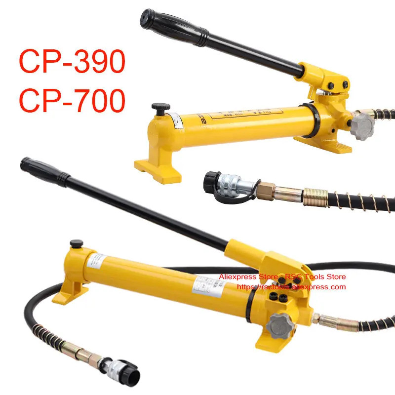 Top pick ปั๊มมือไฮดรอลิก CP-390/CP-700 ทํางานร่วมกับหัวจีบหัวกดและหัวตัด