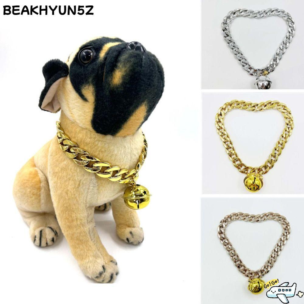 BEAKHYUN5Z ปลอกคอสุนัข, สร้อยคอสัตว์เลี้ยงพลาสติกสีโรสโกลด์เงิน, แฟชั่น 25 ซม. 30 ซม. 40 ซม. โซ่สุนัขอุปกรณ์สําหรับสุนัข