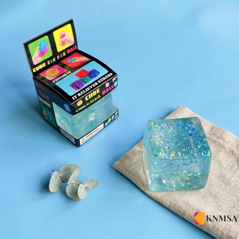KNMSA] Childrens-Friendly Ice Cube Fidget Stress Ball for Calming Play Ssnคอเต่าเดิมเดิมเดิมเดิมเดิม