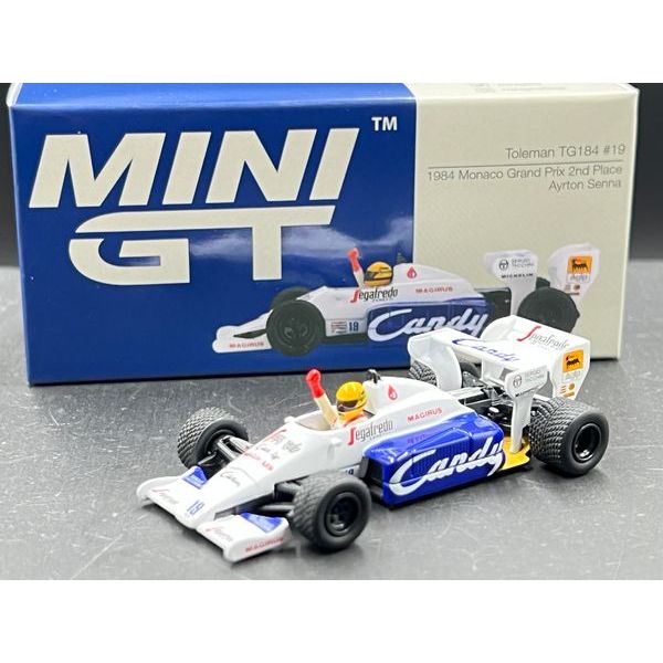 MINIGT  Toleman TG184 #19 Ayrton Senna 1984 Monaco Grand Prix 2nd Place