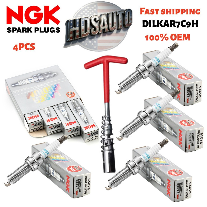 4PCS หัวเทียนแท้ NGK DILKAR7C9H 91215 สําหรับ NISSAN JUKE 2011-2017 1.6T L4