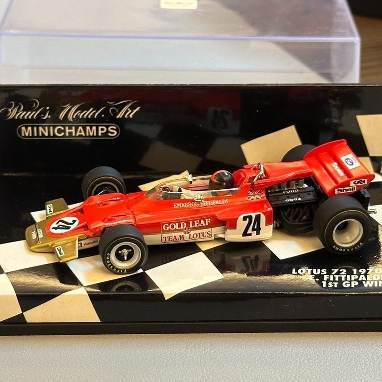 Mini Cut Lotus 72, Lotus 72, F1 Car Model 1970 LOTUS 72 1970, Rider: E. FITTIPALDI, แผ่นเสียง GP WIN