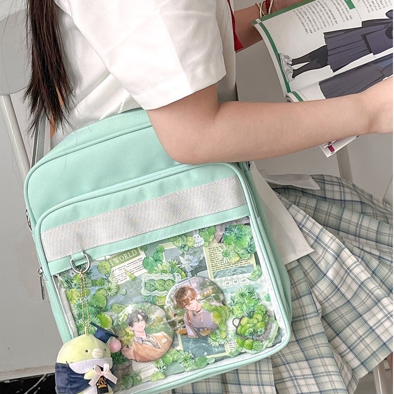 Woodong Shop Original Daily All-Match ขนาดใหญ่-ความจุ Commuter One-Shoulder Messenger jk Uniform Bag