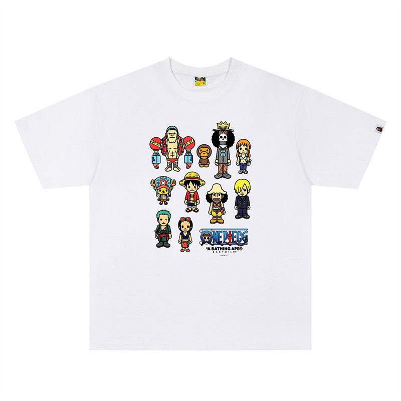 แฟชั่นใหม่ ไม่จํากัดเพศ ผ้าฝ้ายเสื้อยืดการ์ตูนหน้าอกแขนสั้นเสื้อลําลอง ถนน แนวโน้ม ผู้ชายผู้หญิง