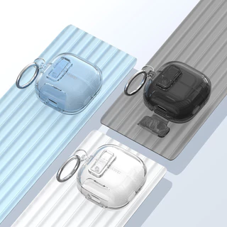 【Auto Pop-Up】Huawei FreeClip 2/FreeClip หูฟังพร้อมพวงกุญแจกันกระแทก Protector Case พร้อมตะขอสําหรับ