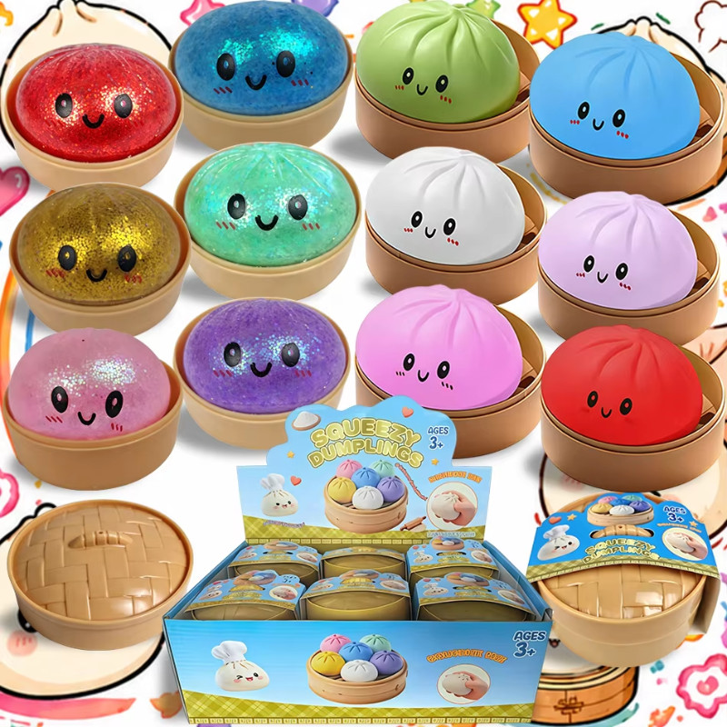 พรีเมี่ยมโปร่งใส Maltose Bun Stress Ball นุ่มยืดหยุ่น Non-deformable ช้า Rebound โต๊ะตกแต่งอาหารของเล่นสําหรับนักเรียนพนักงานออฟฟิศ