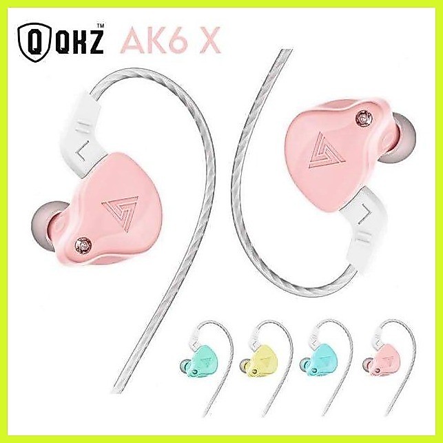 หูฟัง QKZ AK6-X ไดร์เวอร์เสียงทองแดง หูฟังอินเอียร์สําหรับกีฬา วิ่ง พร้อมไมโครโฟนและสาย