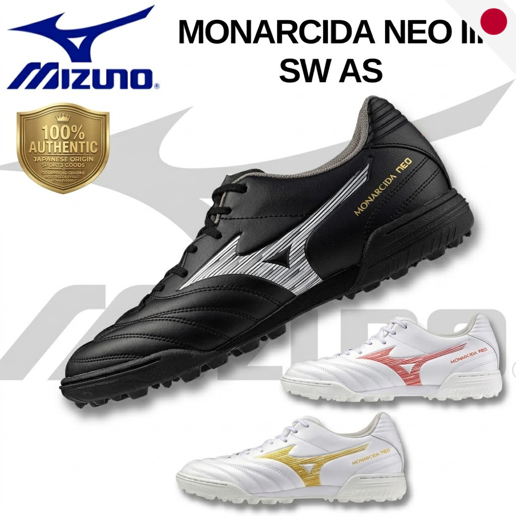 Mizuno Monarcida Neo 3 SW AS Football Shoes | Japan 4E Super Wide Sneaker Soccer