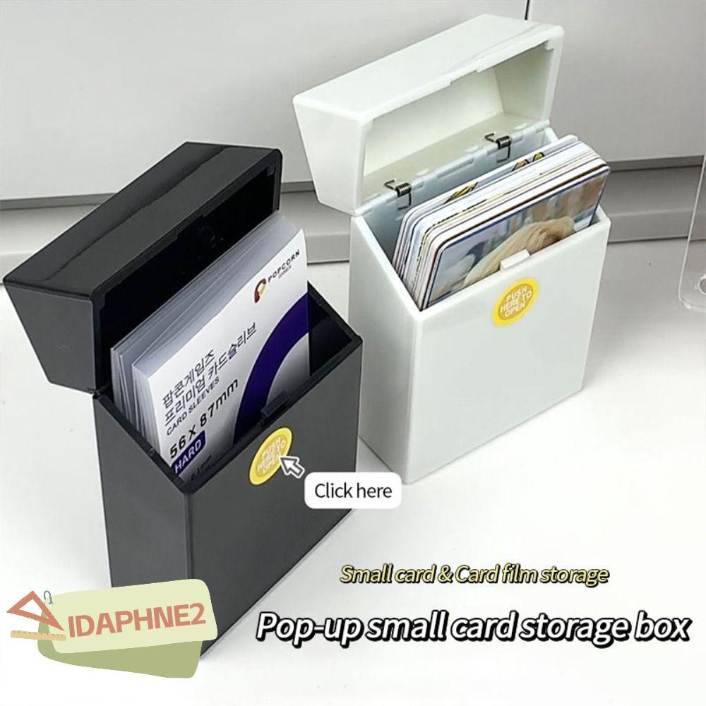 IDAPHNE2 Photocardsกล่องเก็บ,แบบพกพาสีดําภาพผู้ถือบัตรคอนเทนเนอร์,Kpop Idolโปร่งใสการ์ดแขนอัลบั้ม