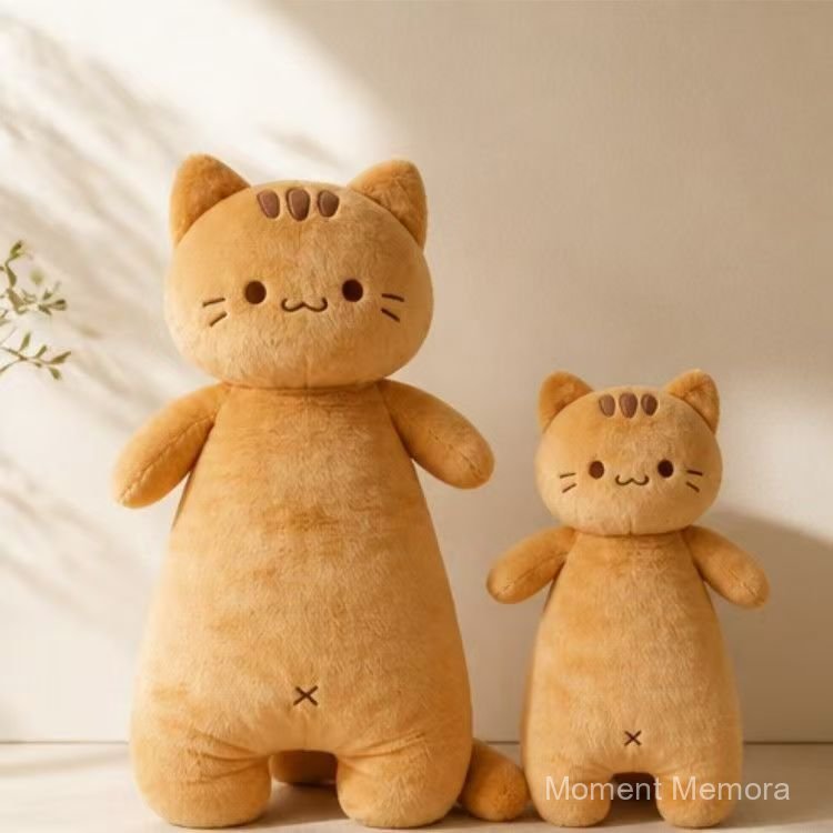 ยาวเนยกอดแมวตุ๊กตาหมอนสาวเตียงกับขาตุ๊กตาของเล่นตุ๊กตาขนาด รูปที่ 3